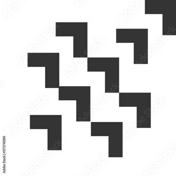 Fototapeta Vector EPS Black isometric shape graphic element