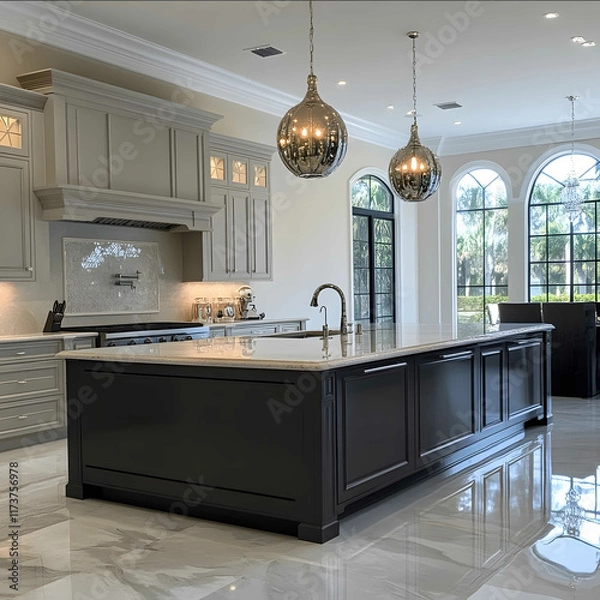 Fototapeta make me a kitchen cabinets company installing cabinets in a luxurious yet middle class kitchen in orlando florida