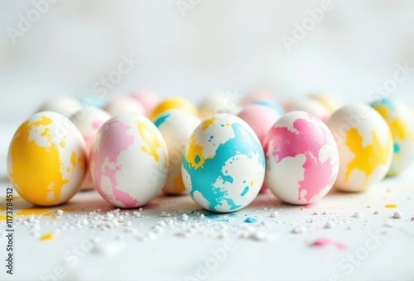 Obraz easter eggs in a nest