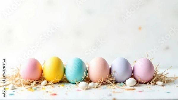 Obraz easter eggs in a basket