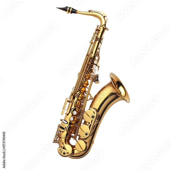 Obraz saxophone full  shot on white background