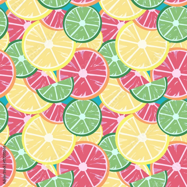 Fototapeta grapefruit lime lemon