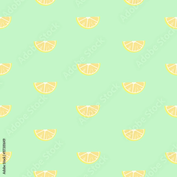 Fototapeta lemon slices pattern