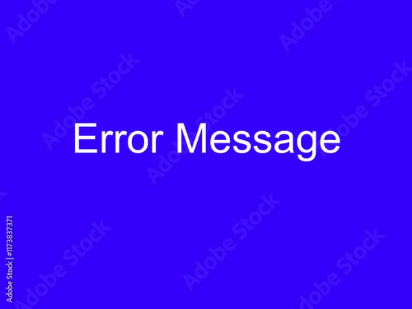 Fototapeta Error message