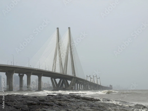 Obraz The Bandra-Worli Sea Link, officially called Rajiv Gandhi