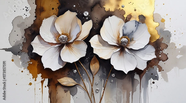 Fototapeta Rustic Floral Harmony