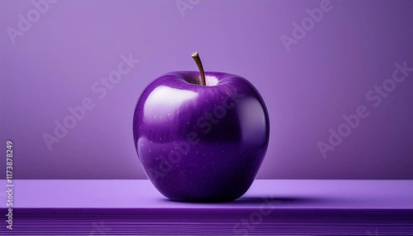 Obraz purple apple on a purple history monochrome close up reproduction area
