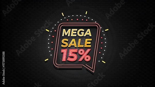 Obraz mega sale editable text effect