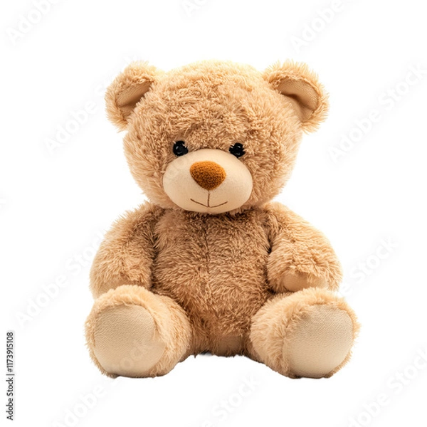 Obraz teddy bear front view isolated on a white background