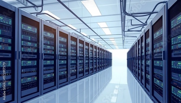 Fototapeta Modern IT Datacenter Server Room