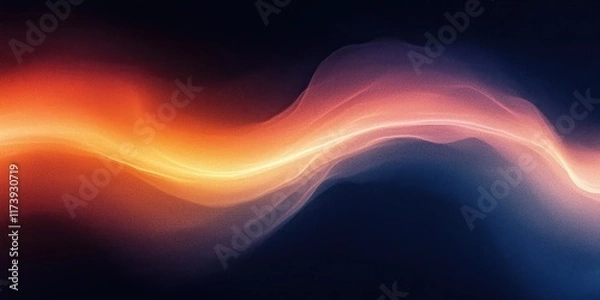 Fototapeta Gradient Color Flow Abstract Background with Soft Blue Orange Glow and Motion Effect