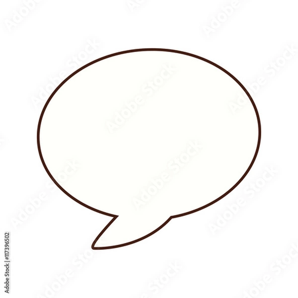 Fototapeta flat design conversation bubble icon vector illustration