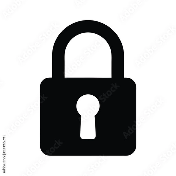 Obraz lock icon on white