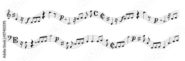 Fototapeta 音符　楽譜　音楽