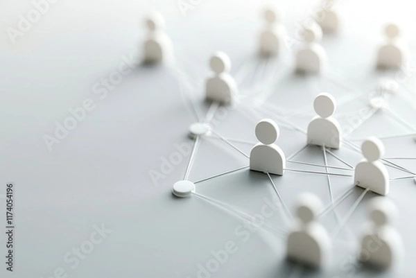 Fototapeta Global educational community connection digital network conceptual render modern environment close-up view inspiring collaboration