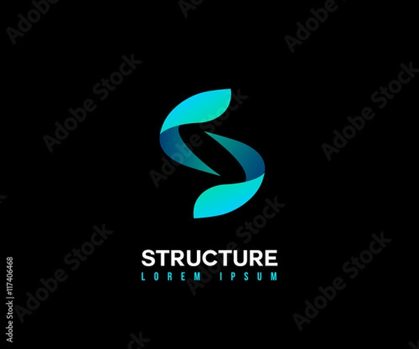 Fototapeta abstract s letter sign