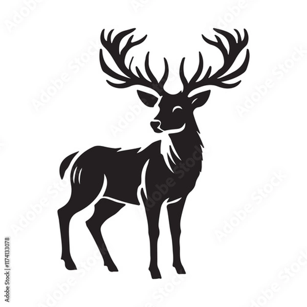 Obraz deer silhouette vector