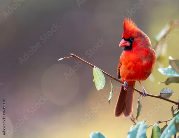Obraz Male Cardinal Perched