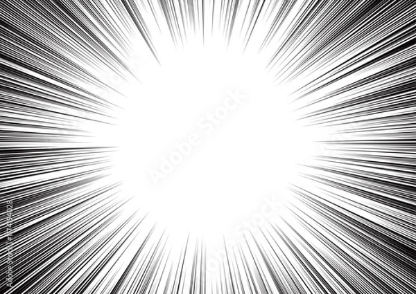 Fototapeta シンプルな集中線の背景素材