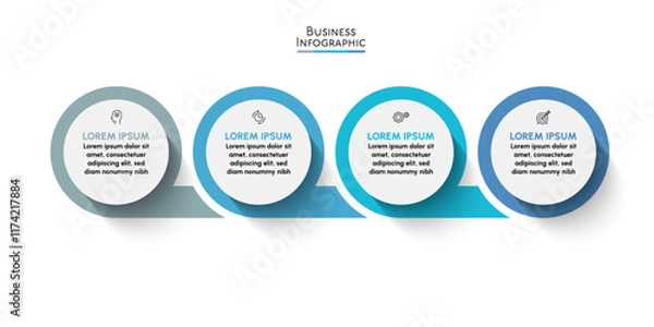 Obraz Business data visualization. timeline infographic icons designed for abstract background template milestone element modern diagram process technology digital marketing data presentation chart Vector