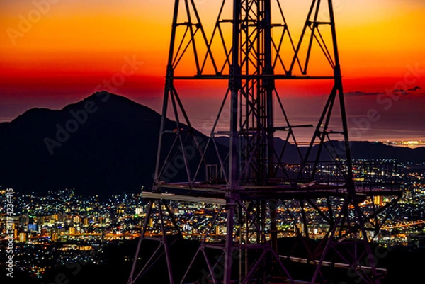 Obraz 北九州市、皿倉山山頂からの夜景