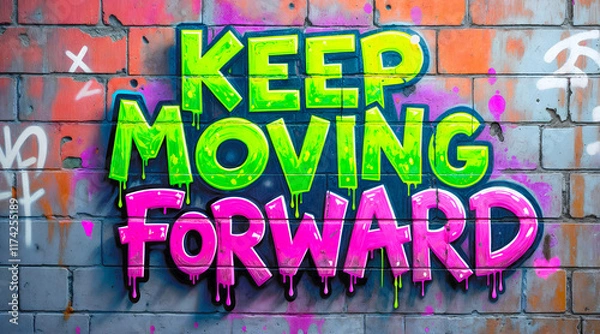 Fototapeta keep moving forward