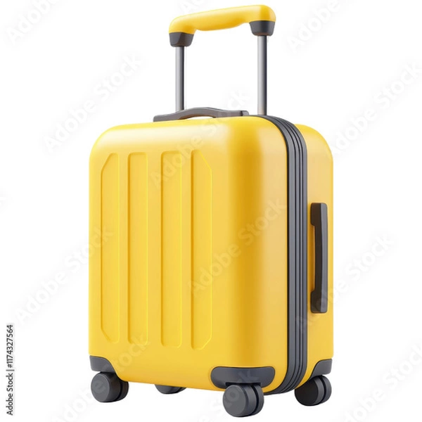 Obraz Bright Yellow Travel Suitcase for Adventure Lovers