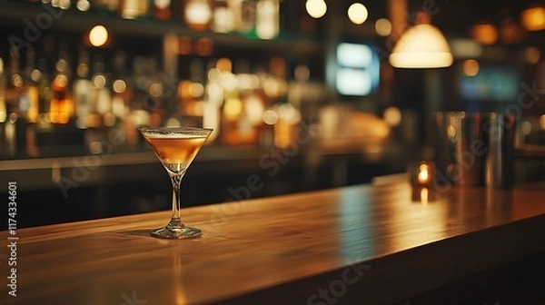 Obraz Cocktail preparation evening bar drink photography cozy atmosphere