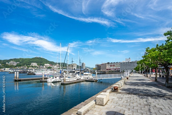 Fototapeta 長崎出島ワーフ　長崎の観光地