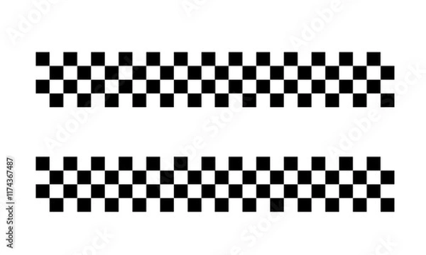Fototapeta Racing flag vector icon on white background. Checkered flag. start and finish crossed flag. Racing flag.	