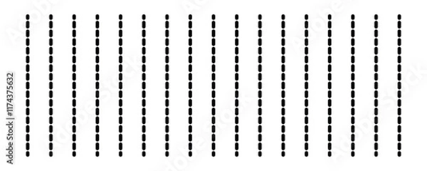 Fototapeta Straight dotted line vector set .Indigo hand-drawn line background wallpaper simple dotted straight line Sewing stitch in eps 10.