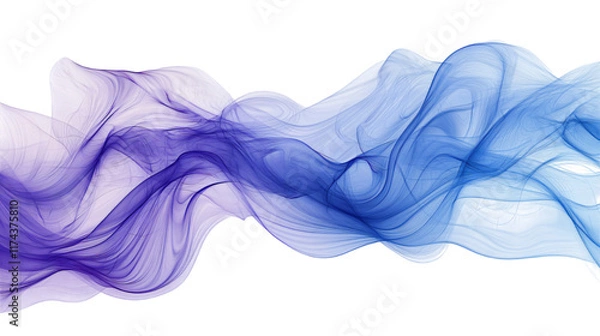 Obraz Abstract Swirling Purple and Blue Hues Flowing Ink Design Dynamic Fluid Art Background