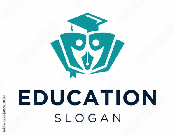 Fototapeta The logo design is about Education and was created using the Corel Draw 2018 application with a white background.