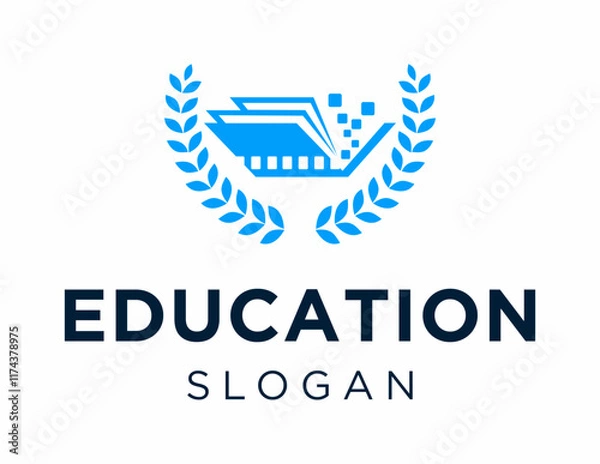Fototapeta The logo design is about Education and was created using the Corel Draw 2018 application with a white background.