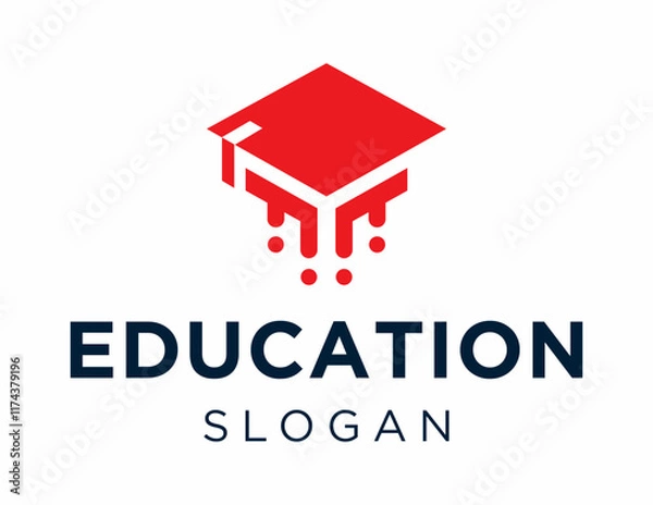 Fototapeta The logo design is about Education and was created using the Corel Draw 2018 application with a white background.