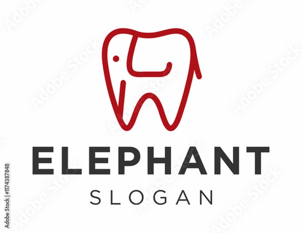 Fototapeta The logo design is about Elephan and was created using the Corel Draw 2018 application with a white background.