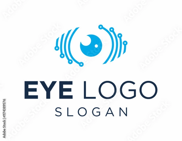 Fototapeta The logo design is about Eye and was created using the Corel Draw 2018 application with a white background.