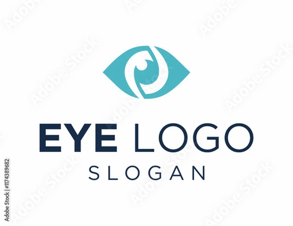 Fototapeta The logo design is about Eye and was created using the Corel Draw 2018 application with a white background.
