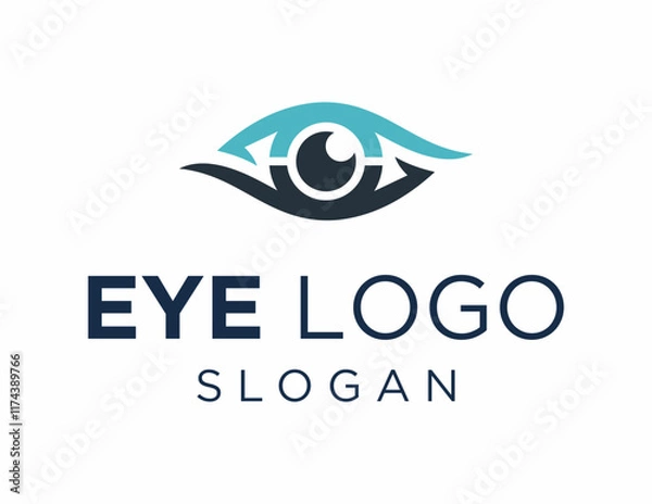 Fototapeta The logo design is about Eye and was created using the Corel Draw 2018 application with a white background.