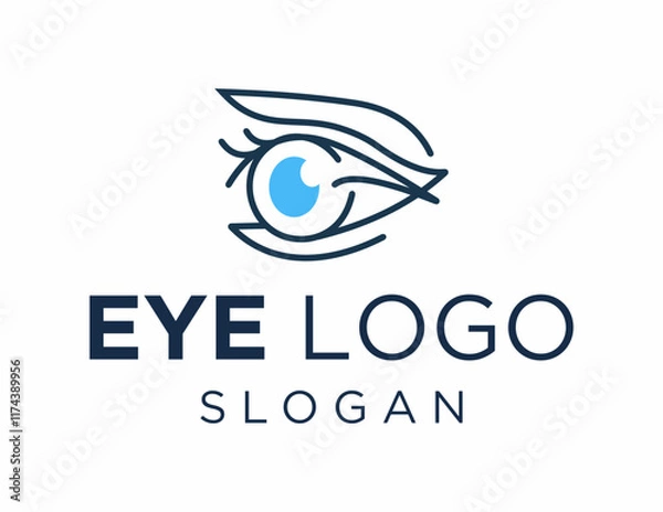 Fototapeta The logo design is about Eye and was created using the Corel Draw 2018 application with a white background.