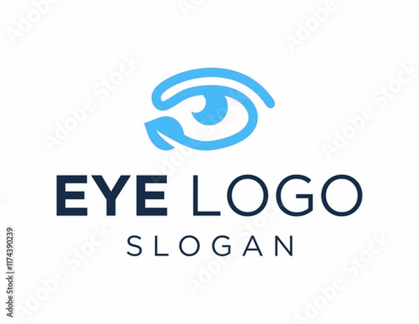 Fototapeta The logo design is about Eye and was created using the Corel Draw 2018 application with a white background.