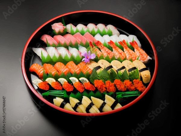 Obraz Sushi Garlic Asortment