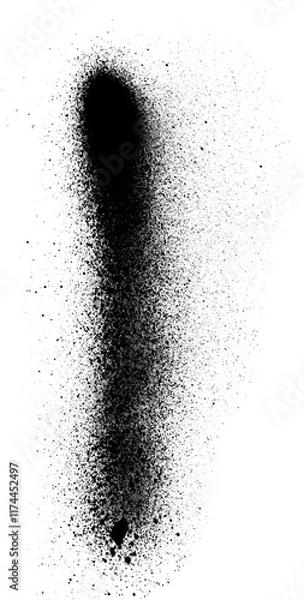 Obraz Vertical Spray Paint Trail with Diffused Edges and Gradient Effect.