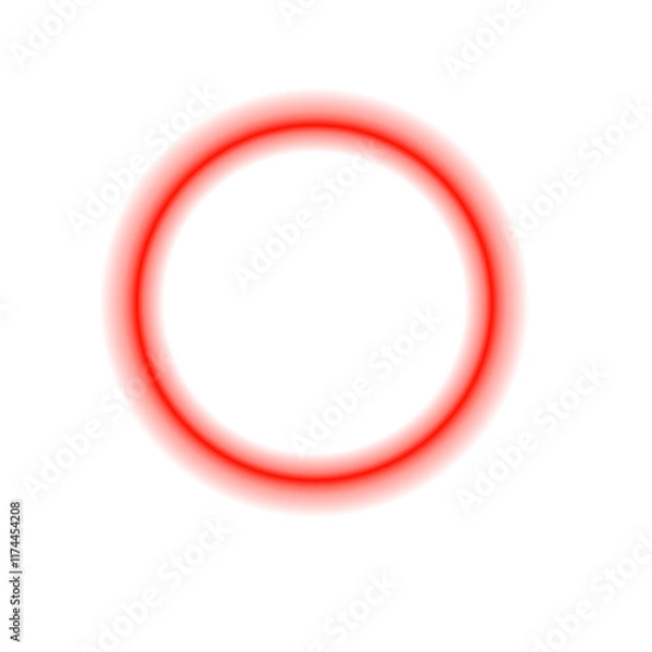 Obraz red round frame