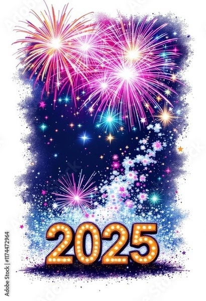 Fototapeta new year fireworks