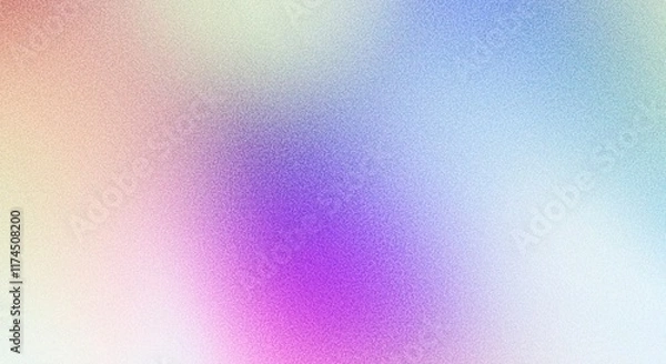 Fototapeta Purple white blue grainy color gradient background glowing noise texture cover header poster banner design