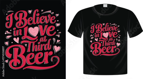 Fototapeta Valentine's Day Typography T-Shirt Design, Ready for Print