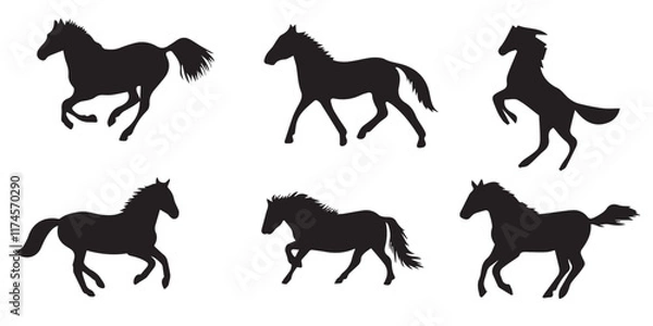 Obraz silhouette horse