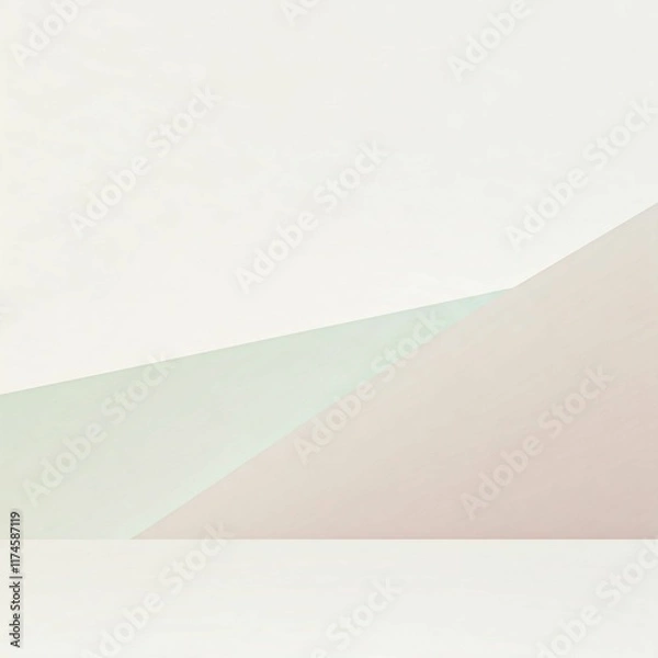 Fototapeta A simple, clean background with soft muted pastel colors, light textures, and subtle geometric patterns, creating a minimalist design.
