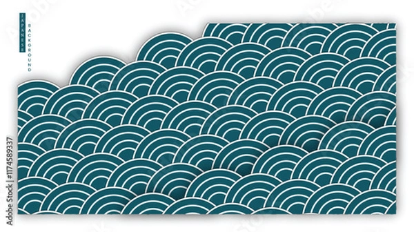 Obraz Wave japanese pattren